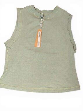 SKIMS Cotton Jersey Mock Neck Tank Size M NWT | Mineral Sleeveless Top